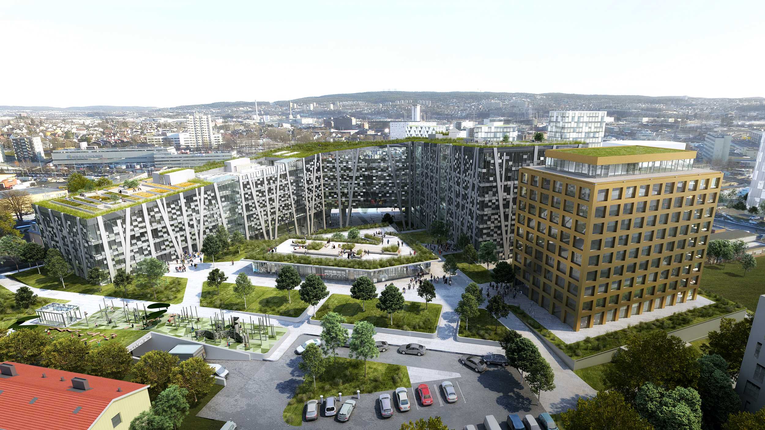 One of the largest development projects in Norway, the Økern Portal, is using a WICONA curtain wall solution made of Hydro’s CIRCAL 75R aluminium.(2)