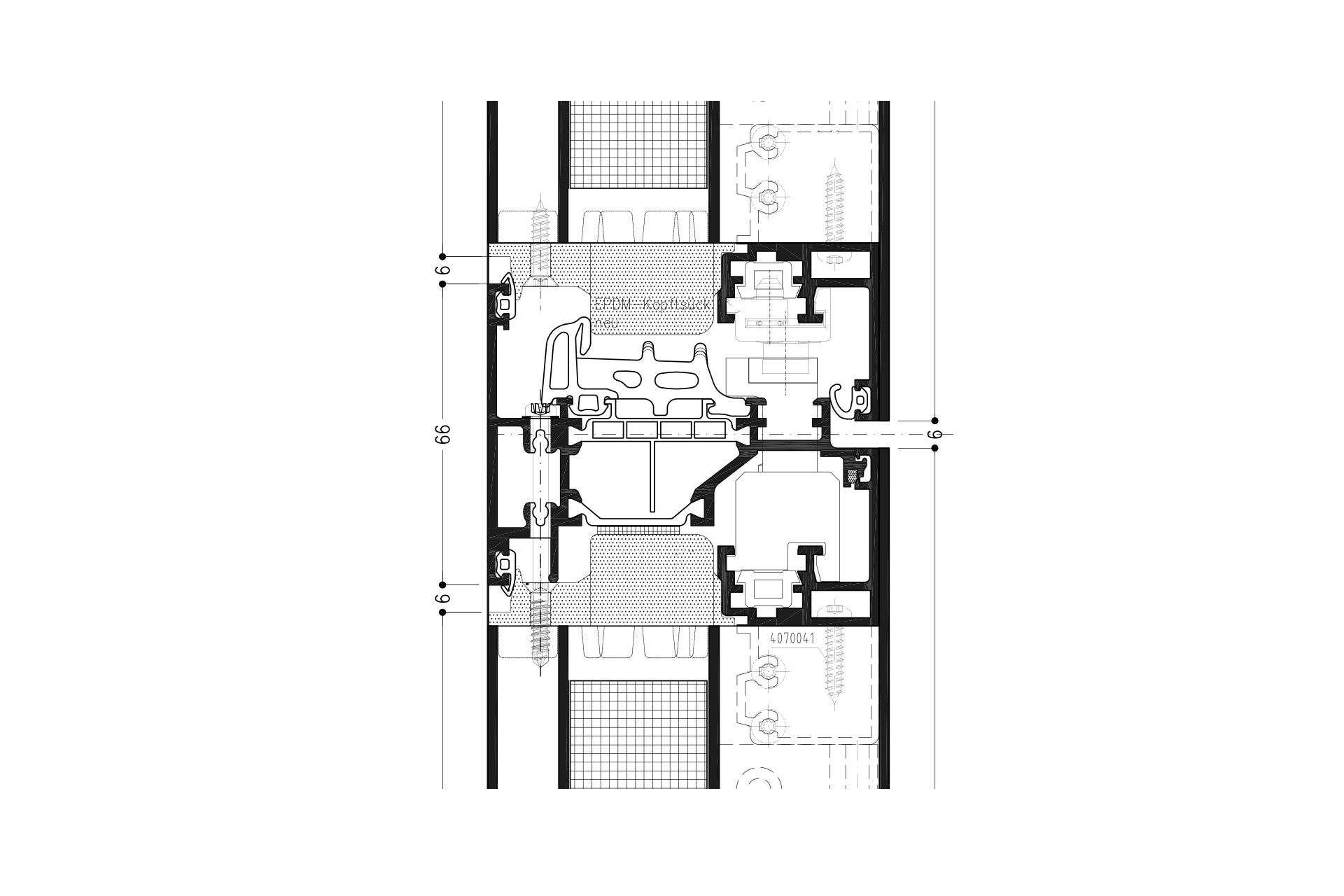 WICLINE 75 evo geteilte Lüftungsklappe 330 horizontaler Stulp Lüftungsklappe