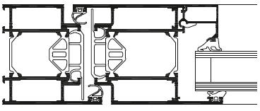 Aluminium  Doors system depth 65mm WICONA