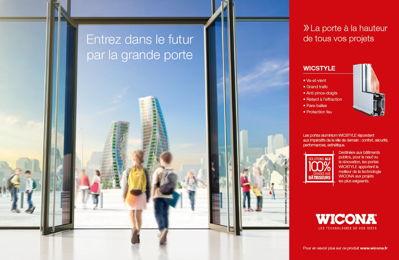 Nouvelle annonce presse WICONA : Porte aluminium WICSTYLE