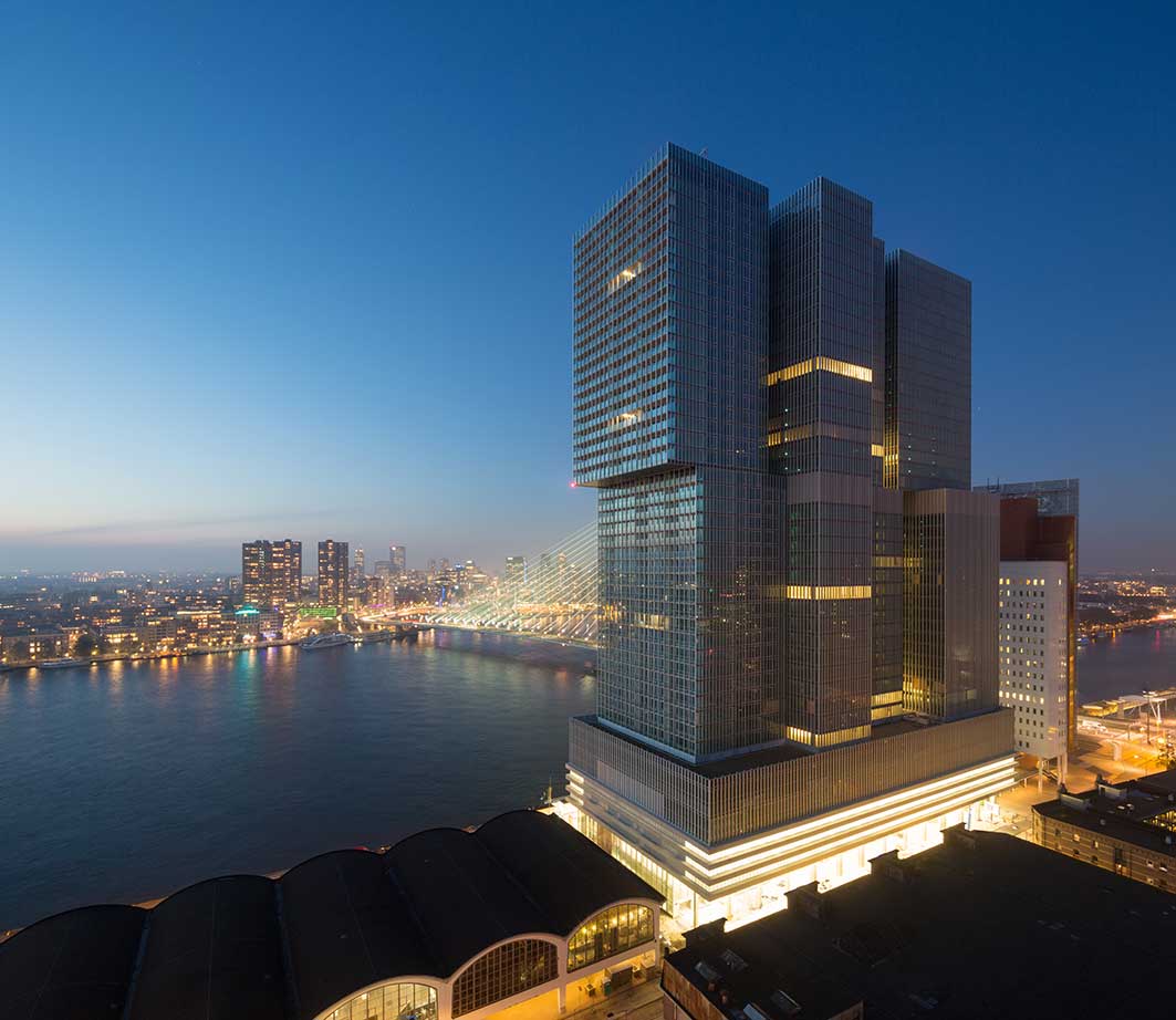 Façade aluminium WICONA sur l'Immeuble De Rotterdam, Lauréat du Prix d'architecture Pritzker