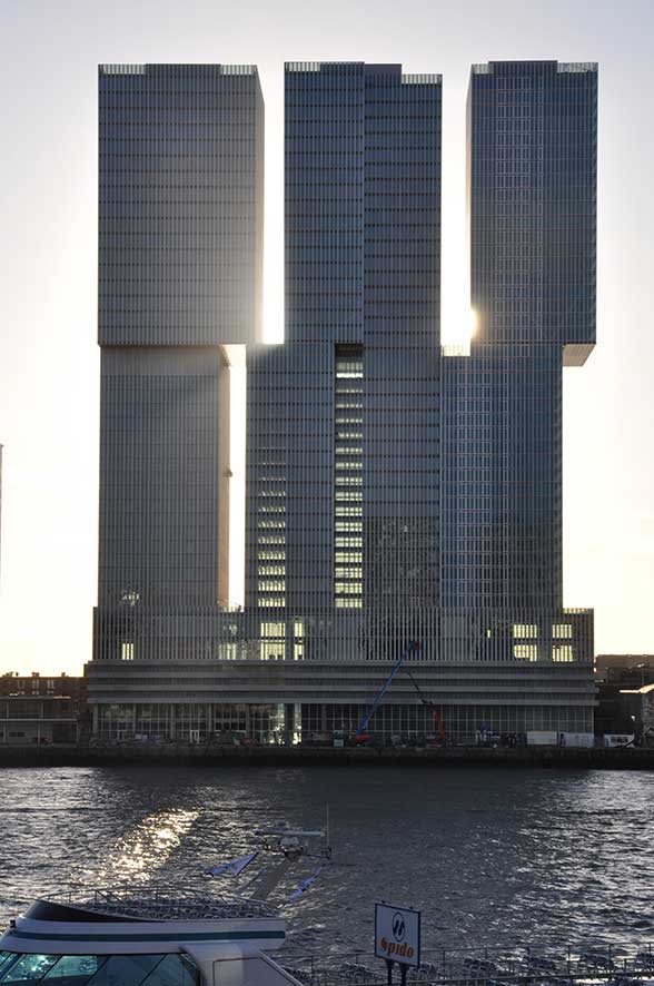 Façade aluminium WICONA sur l'Immeuble De Rotterdam, Lauréat du Prix d'architecture Pritzker