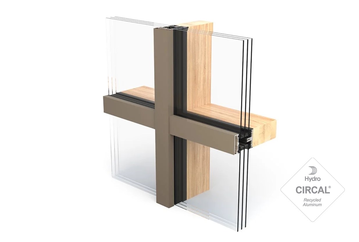 Façade aluminium/bois - WICTEC 50 A