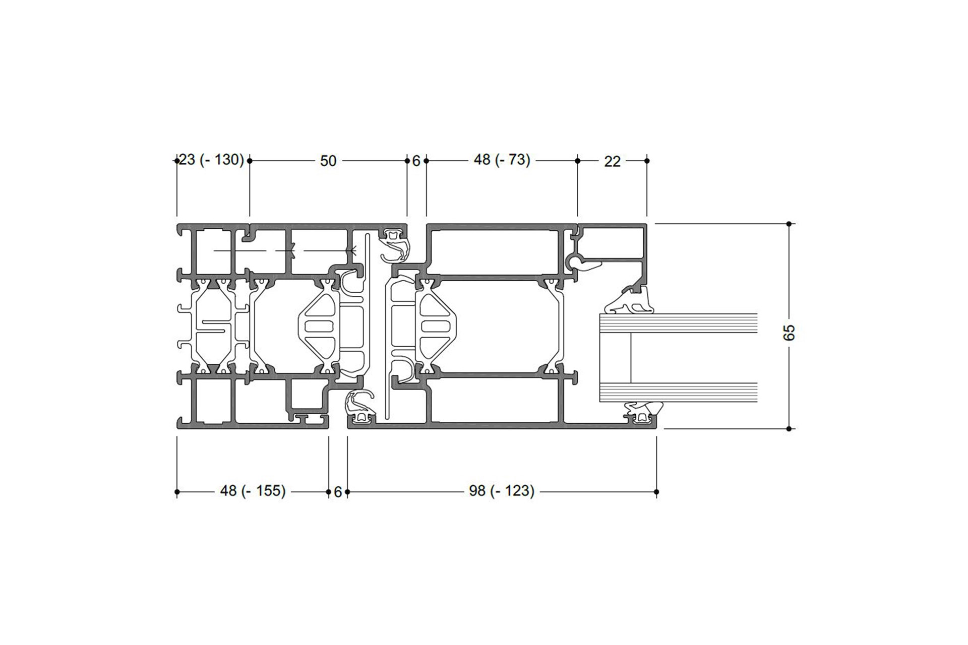 WICSTYLE 65 NG - Portes simple action à ouverture inversée